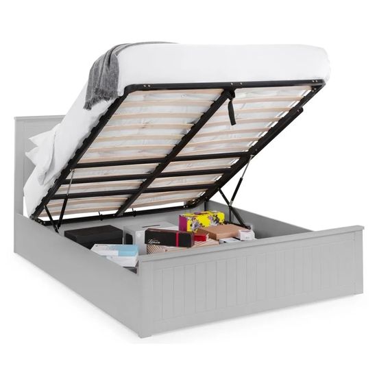 Maine Grey Ottoman Storage Bed - Sizes Available